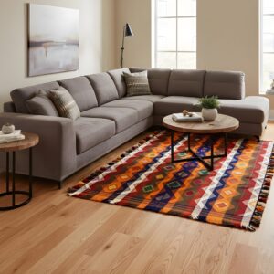 Alternative view of Handgewebter Jajim-Teppich